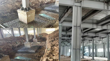 高层框架钢结构建设案例：郑州奥迪4S店维修车间加固